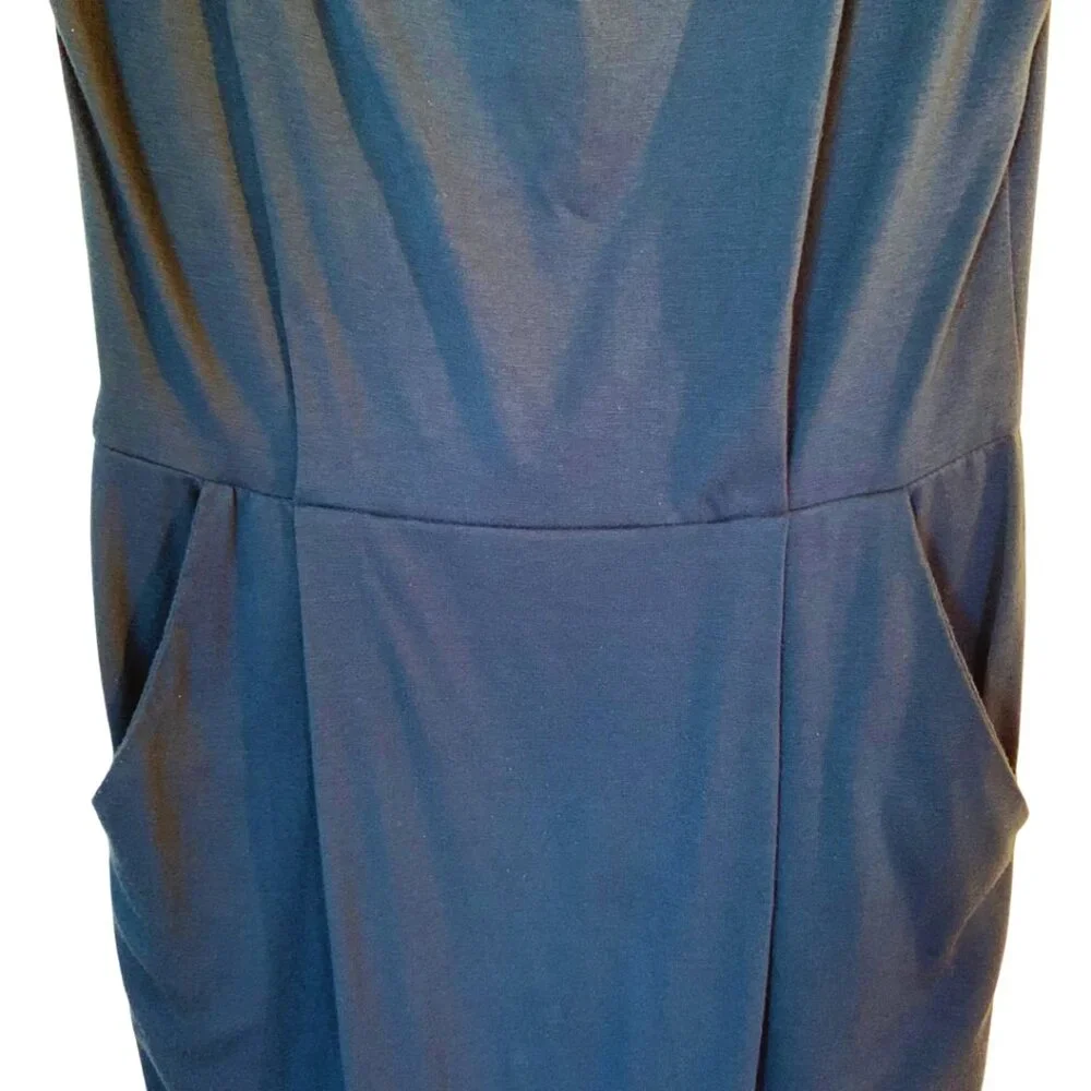 SHEIN Blue Midi Slim Fit Short Sleeve Dress Size S - Picture 5 of 8